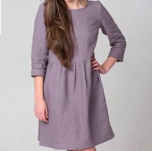 New AMEAclothing Gray Linen Dress - Size Small